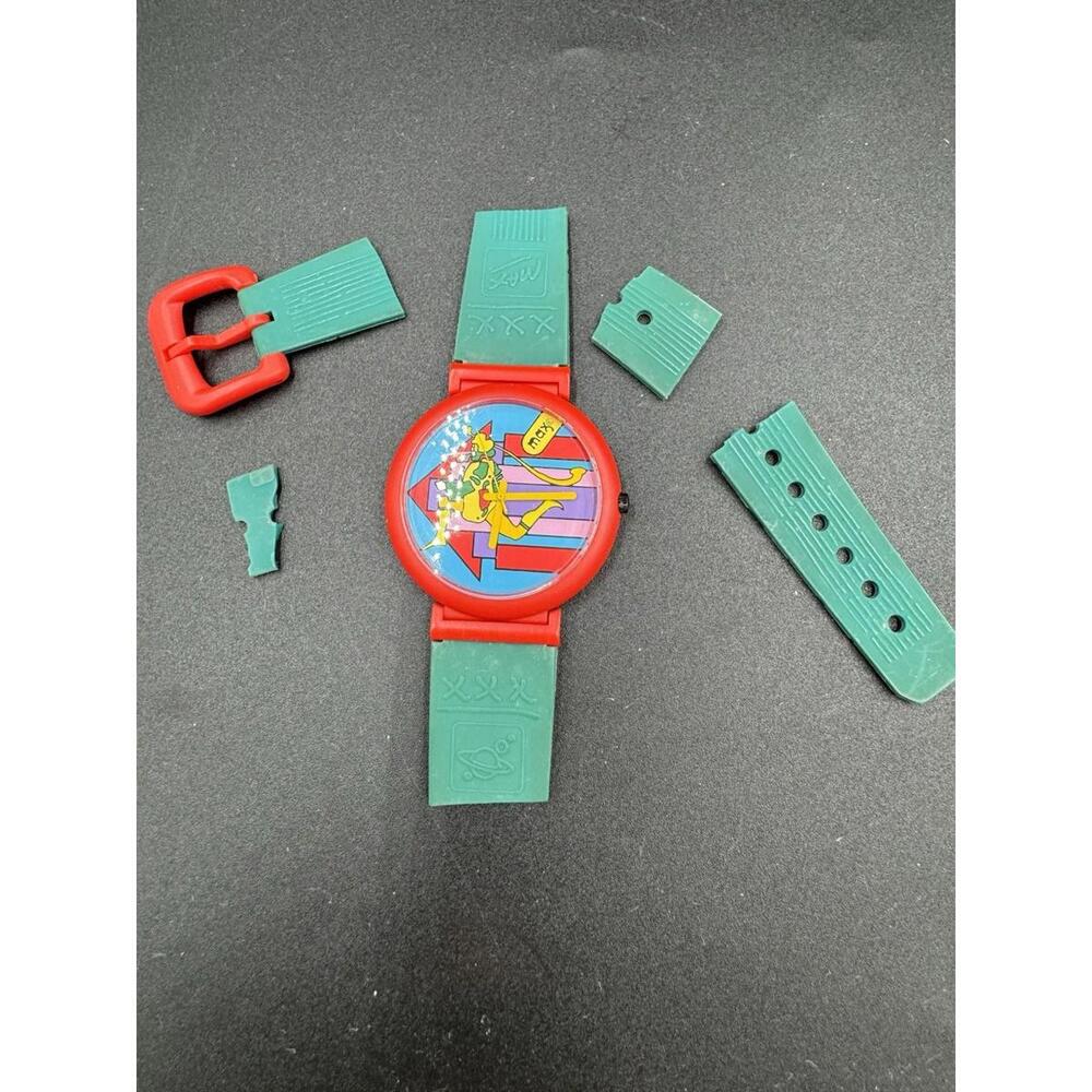 Vtg 1988 Peter Max Neo Max Watch Runner Save The Rainforest New Battery Runs VG+